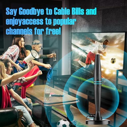 TV Antenna for Smart TV Indoor,TV Antenna for Local Channels | Support 4K 1080p with Signal Booster Antenna TV Digital HD Indoor & Outdoor-Cylindrical Antenna