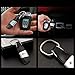 aikeec Metal Leather Car Ring Keychain Keyfob for Audi A3 A4 A5 A6 A7 Q3 Q5 Q7 TT