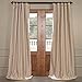 HPD Half Price Drapes Blackout Curtains for Bedroom & Living Room - Faux Silk Taffeta Blackout Curtain 50 X 96 (1 Panel), PTCH-BO130907-96, Antique Beige