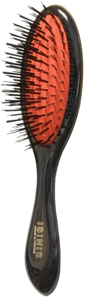 ISINIS D340 Pneumatic Hair Brush 7 Row Handbag Size French Handmade Gentle