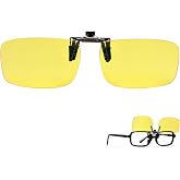Slocyclub Clip On Blue Light Blocking Glasses- Fit Over &amp; Flip-Up Design | Sleep Support for Women &amp; Men. Flip-Up Lenses. Orange, red, yellow tints for computer, phone, TV and evening screen use.