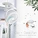 Stroller Fan Clip On Desk Fan 4400mAh Rechargeable Battery Operated USB Portable Personal Fan for Baby Stroller,Office,Home,Travel,Camping(White)