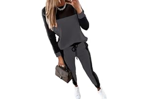 HBQ Women‘s Color Block 2 Piece Outfits Casual Travel Sweatsuits Lounge Sets 2025 Fall Fashion
