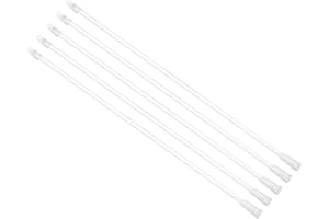 uxcell 5Pcs 17" Blinds Wand Replacement, Acrylic Blinds Tilt Wand with Hook and Grip, Vertical Blind Rod Stick for Window Cur