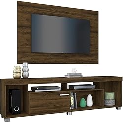 Furnishinings Centro de Entretenimiento Combo Rack TV hasta 65" y Panel Pared y diseño Funcional (Savana)
