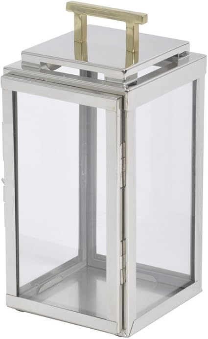 Artisanti Carlo Plata y latón Caja Vela Farol – pequeño ...