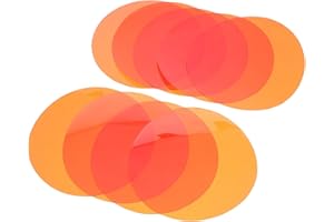 ULTECHNOVO 20pcs Warm Light Filter Stickers 74cm Self-Adhesive Round Overlays for Spotlights and Ceiling