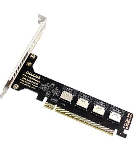 Amazon.com: PH49 PCIe4.0 X16 to 4-Port U.2 NVME SFF-8643 SFF-8639