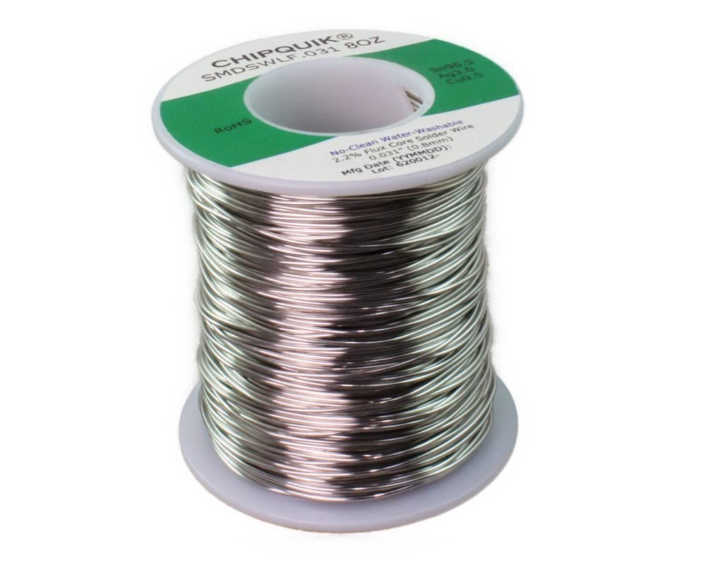 LF Solder Wire 96.5/3/0.5 Tin/Silver/Copper no-Clean .031 1/2lb