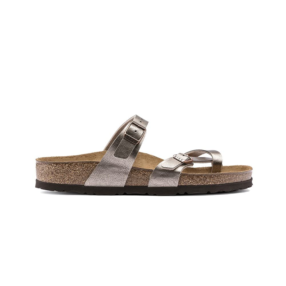 Photo 1 of Birkenstock Women's Passe-pouces Mayari Birko-Flor Graceful Taupe Sandal, 9 Wide