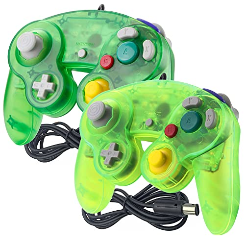 Reiso GC Controller, 2 Pack Classic Wired Controller for Wii Gamecube
