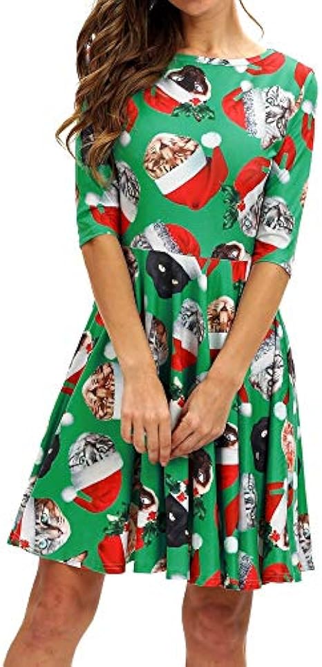 christmas cat dress