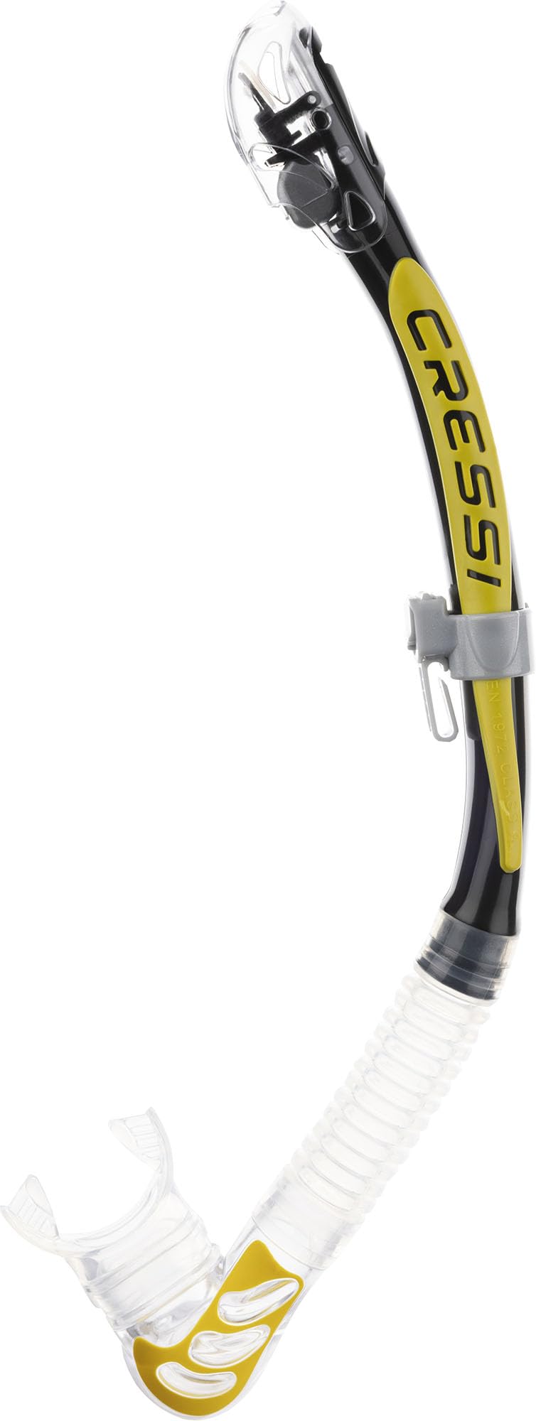Cressi Alpha Ultra Dry Diving Snorkel - Black/Yellow