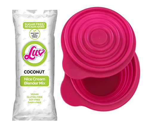 LUV Coconut Nice Cream Blender Mix with Reusable Bowl - Non-Dairy Vegan Frozen Dessert - Sugar-Free, Gluten-Free, Low-Calorie, All-Natural, Non-GMO - Thumbnail 5