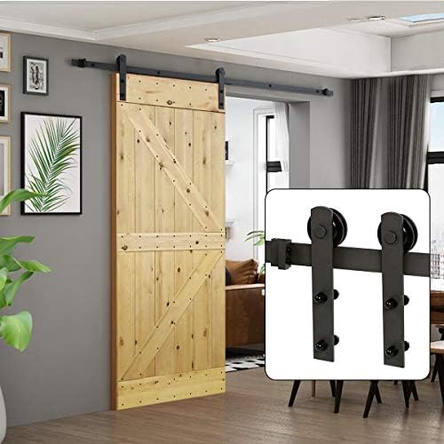 U-MAX 6 Ft Sliding Barn Door Hardware Kit