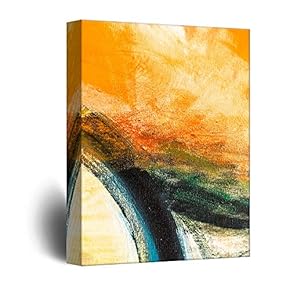 Canvas Wall Art - Abstract Oil Paints on Canvas - Giclee Print Gallery Wrap Modern Home Art Ready to Hang - 12x18 inches
