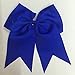 CN Girls Cheer Bow with Ponytail Holder for Cheerleading Girl Pack of 10, Electric Blue