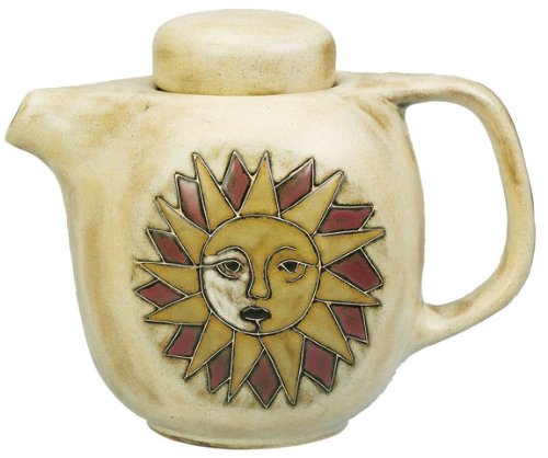 Mara Ceramic Stoneware 44 Oz. Suns Round Tea Pot