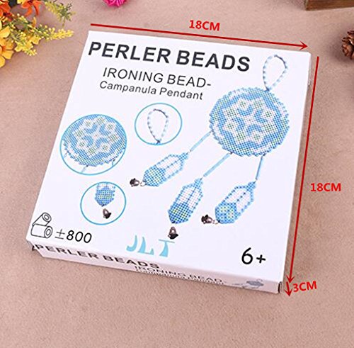 Perler Beads Fuse Beads Craft DIY-Tweezer,Peg Boards,Ironing Paper,Color Paper,Accessories-Jigsaw Puzzle Craft Windbell Christmas Gift(blue)