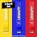 URBNFit Loop Exercise Bands 3 Pack w/Workout Guide- Workouts, Stretching and Rehabilitation (Easy, Medium, Hard) - Booty Bands