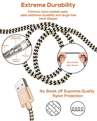 iPhone Charger Cable，iPhone Cable 3 Pack 1.5M, Nylon Braided iPhone Charger Extra-Strong iPhone Lead Fast Charging Cable Compatible iPhone 11Pro/11/X/Xs/Xr/SE/8/8Plus/7/7Plus/6/6Plus/5 iPad & More