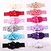 Ever Fairy Chiffon Lace Flower Baby Girls Turban Headband Head Wrap With Pearl