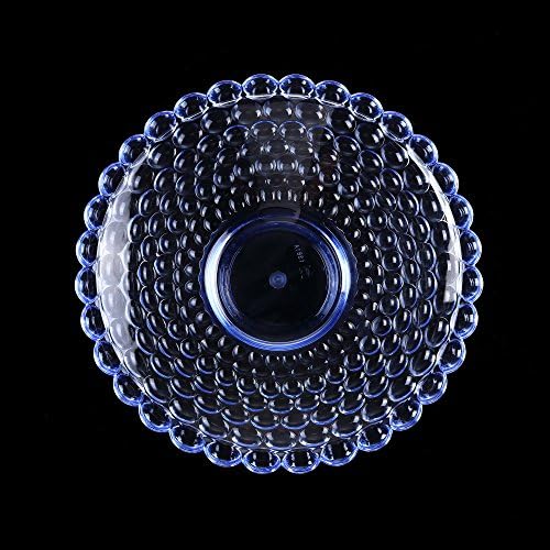 Acrylic Fruit Plate Transparent Disk KTV Bar Home Candy Tray Dried-fruit Snack Melon Cake Dish Blue Beads dot Fruit dish