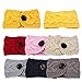 Tonsee Women's Korean Style Headwear Head Wraps Crochet Twist Flower Elastic Headbands (Beige)