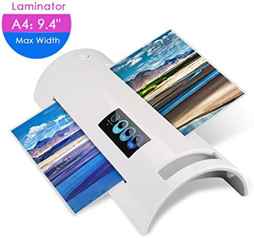 A6/A4 Thermal Laminator, Laminating Machine with Two Roller System, Jam-Release Switch and Automatic Shut off Function, Fast Warm-up, Quick Laminating Speed,for Home, Office and School
