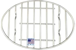 HUNSAKER SMOKERS Hunsaker Oval Roasting Rack, Heavy Duty 304 SS - Fits 13" Oval Roasting Pans - Perfect for Turkeys and More - Durable - Ideal for Oven, Grill, or Smoker - Dishwasher Safe