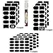 lecoo Chalkboard Labels 146 Pack Reusable Stickers with 1 Erasable Chalk Markers for Mason Jars,Spice, Glass, Cups, Bottles, Containers, Canisters, Waterproof Blackboard Vinyl Set