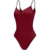 Dance Elite Camisole Leotard For Women - Lana - Womens Dance Leotard With High Leg And V-Neck