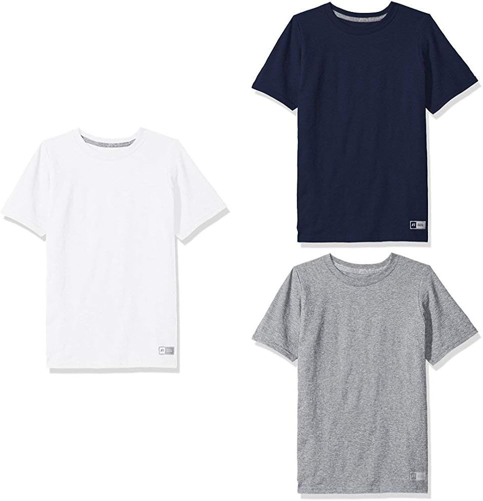 Russell Athletic Big Boys' Cotton Performance Short Sleeve T-Shirt: Clothing