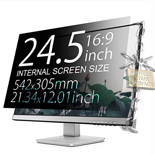 Xianan Protect Computer Privacy – 24.5 Inch 16:9 Aspect Ratio Computer Privacy Screen Protector Privacy Filter for Square Computer Monitor – Anti-Glare