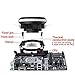 upHere ACC92RD CPU Air Cooler with 120mm PWM Red Led Fan,Anodized Black Aluminum fins