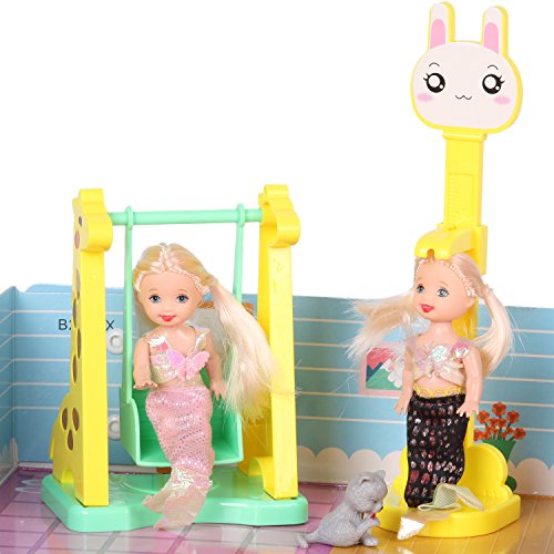Huang Cheng Toys Pack of 10 Color-hair 4'' Mini Doll with Colorful Clothes Costume - Thumbnail 6