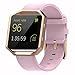Henoda Compatible with Fitbit Blaze Bands Leather Small Large Strap Smart Fitness Watch Band Women Men (6. A Pink Band and Rose Gold Frame, Small: 5.7