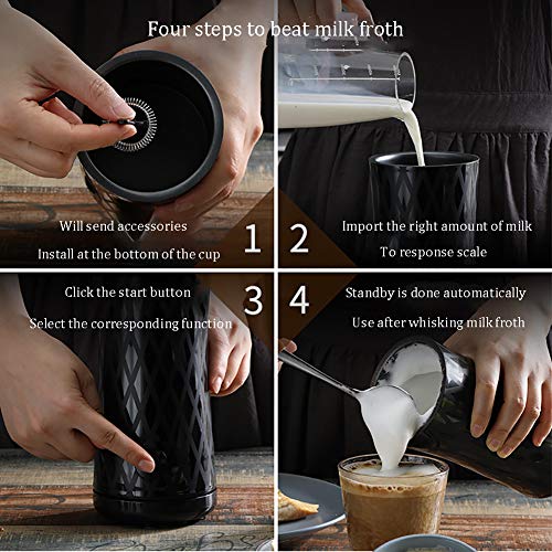 XIAOFEI Elektrisch Milch Fruchter & Dampfer Milchaufschäumer Nicht Stock Keramisch Dampfer Kalt Heiß Funktionalität… – Bild 6