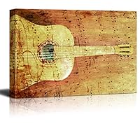 Canvas Wall Art Musical Elements Canvas Prints Home Artwork Decoration for Living Room,Bedroom,Music Room - 12x18 inches