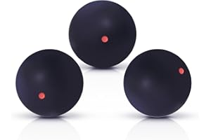 Flylin Single Dot Squash Ball, Squash Balls High Bounce for Competition Training, 37mm Beginner Sports Squash Ball Pack of 3