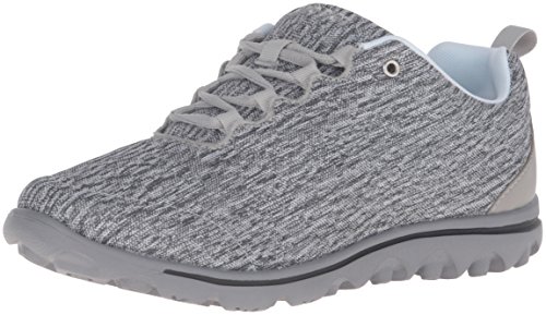 Propet Women's Travelactiv Oxford, Black/White Heather, 9 M US
