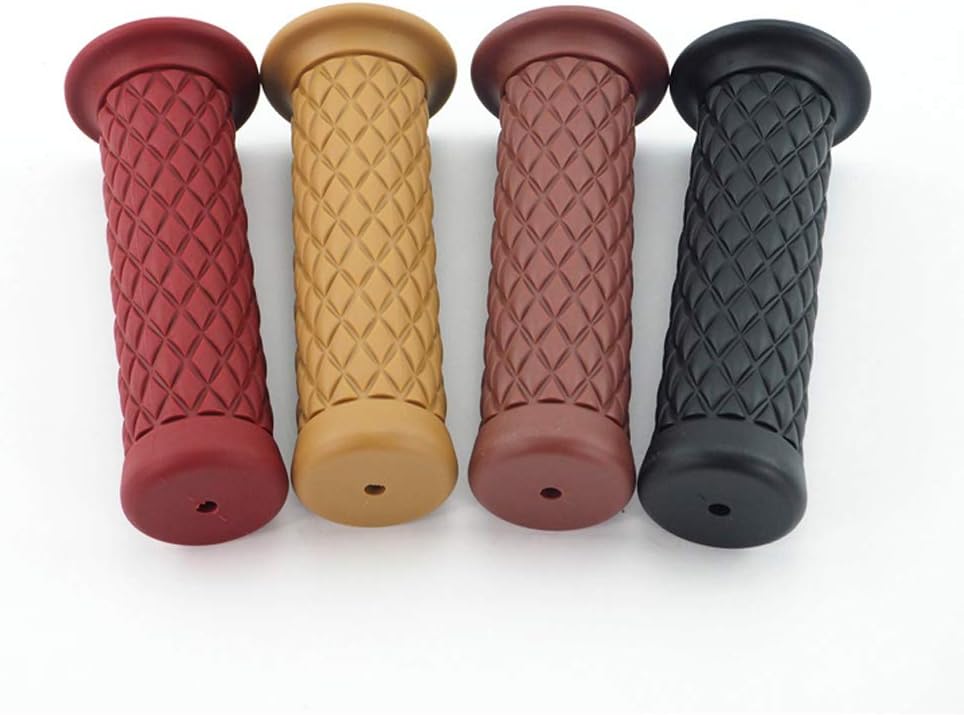 surpassme Motorcycle Grips Non Slip Rubber Bar End Thruster Grip 7/8" 22mm 24mm Motorcycle Comfort Hand Handlebar Grip Thruster Grip for ATV Harley Honda Triumph Yamaha Kawasaki CG125 CB400 (Black): Sports & Outdoors