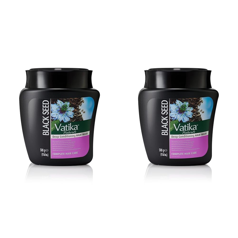 Dabur Vatika Multivitamin Enriched Black Seed Complete Care Hair Mask 500g | With black seed, soybean & henna | Blended with essential multivitamins (Pack of 2) (Package may vary)