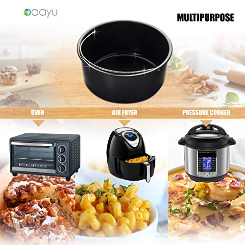 Baking Pan for Pressure Cookers, Air Fryers and Ovens- For 3 QT to 5QT Pressure Cookers and 2.75QT 3.7QT 5.3QT Air Fryers. Fits InstantPot, Ninja Foodi Gowise Philips NuWave Power Farberware and more - Thumbnail 3