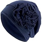 beauty YFJH Pre Tied Chemo Headwear for Women Solid Flower Turban Caps Cancer Beanies Headwrap Hair Loss Cover