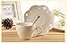 Porcelain Tea Cup and Saucer Coffee Cup Set with Saucer and Spoon, Set of 6 (Flower Pattern White Color)