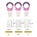 Baby Food Feeder Pacifier, 2 Pack Kid Fresh Fruit Feeder Feeder,Infant Teething Toys Teethers for Toddlers With One Pacifier Clip Holder &Toothbrush, 3 Pcs Replacement Silicone Pouches,Lideemo