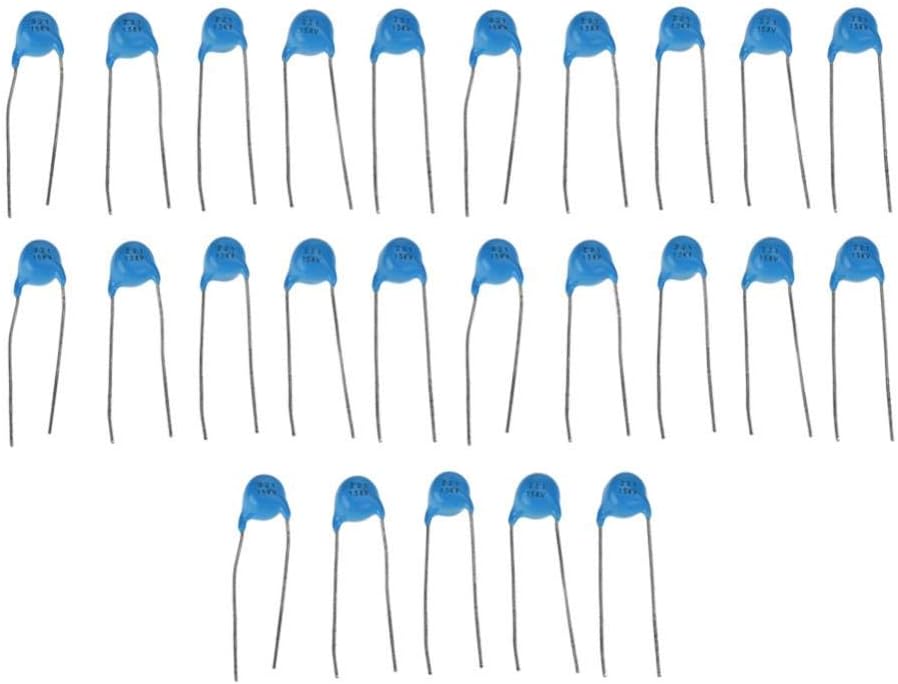 High Voltage Ceramic Capacitor, 25Pcs High Voltage Monolithic Ceramic Capacitor 221k 220pF 15KV Capacitor Kit Electronic Component Assorted kit Monolithic Ceramic Capacitor
