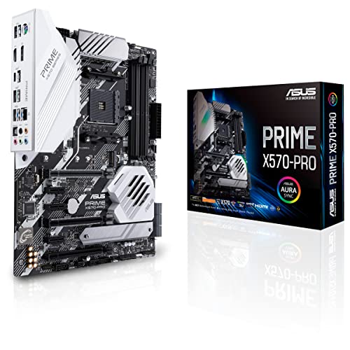 Asus Carte Mère Gaming Prime X570-Pro Amd Am4 Ryzen 3000 (14 Drmos Power Stages Pcie 4.0 M.2 Ddr4 Intel Lan Hdmi Dp Sli Cfx Sata Usb 3.2 Gen 2 Type-A Type-C Aura Sync Rgb Lighting Atx)