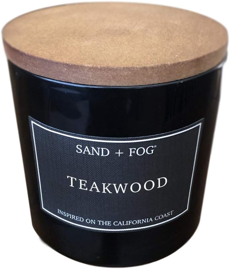 Sand And Fog Teakwood Large Triple Wick Candle Essential Oils 25 Oz